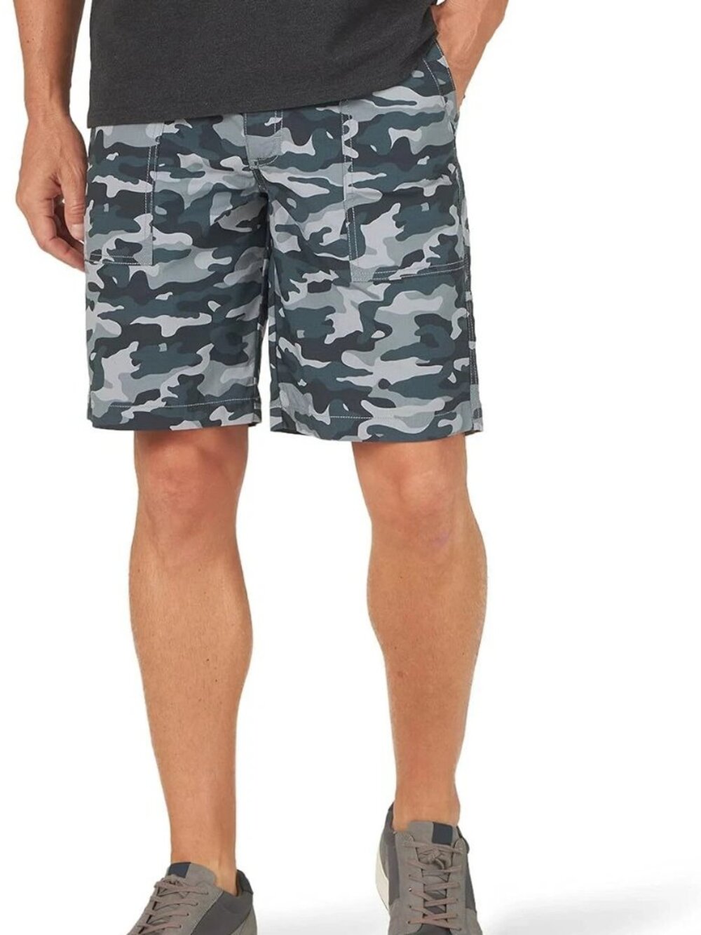 Lee Men's Extreme Motion Deep Pocket Utility Shorts - 38 - Grey Camo